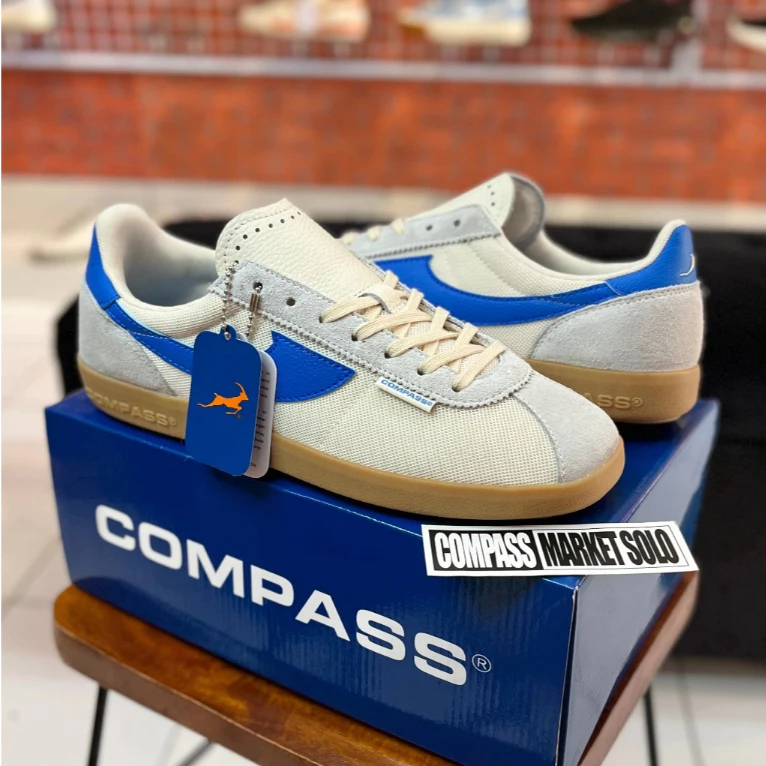Sepatu Compass Tribun White Blue Gum