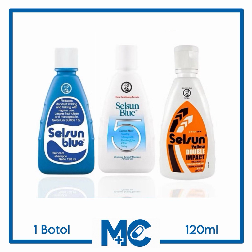 Selsun Blue, Selsun Blue 5 (Five), Selsun Yellow Double Impact 120ml - Shampoo Shampo Sampo Anti Ket