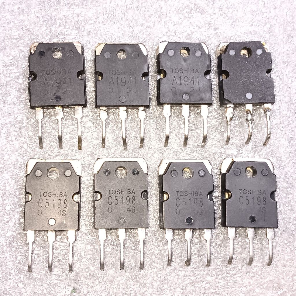 4 Set Transistor Final C5198 dan A1941 | Cabutan Power Amplifier 4 Channel