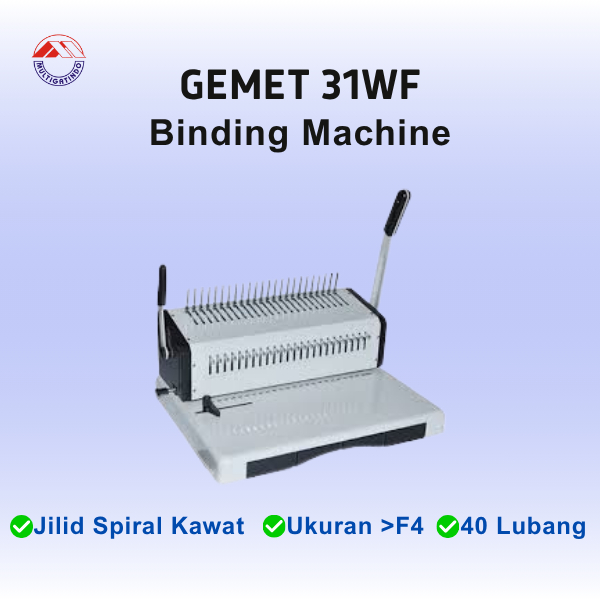 GEMET 31WF Mesin Jilid Spiral Kawat F4 Kotak