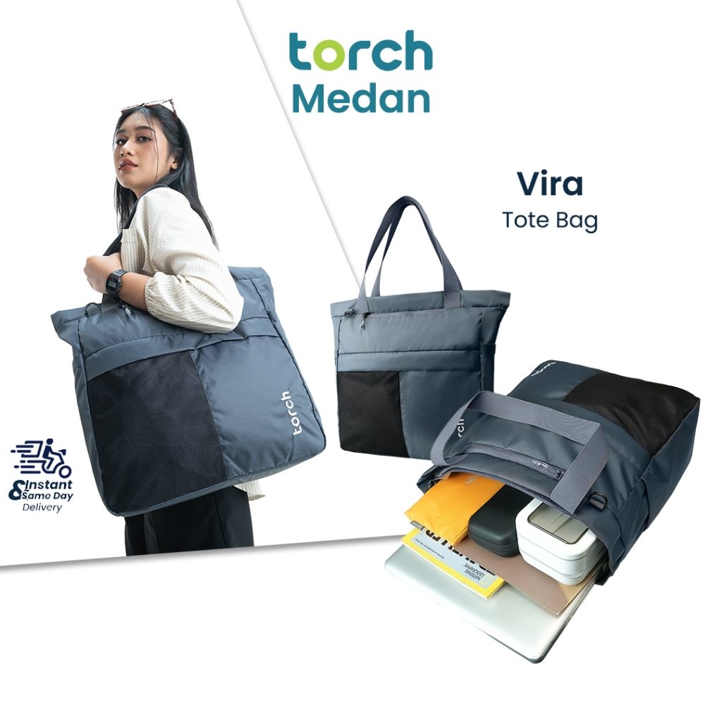 TORCH Vira Tote Bag Kerja Kuliah Laptop Tablet Ipad Starter - Tote Bag Messenger Bag Waterproof