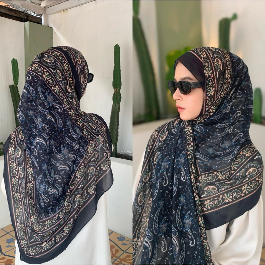 Hijab Pashmina Motif Turkey - Hijab Pashmina Motif Instan - Hijab Pashmina Premium - Hijab Pashmina 