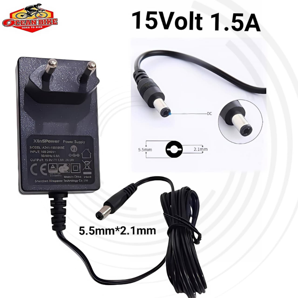 OCEANBIKE Adaptor Charger Speaker Wking Mobil Remote Aki Mainan Anak 15 Volt Universal