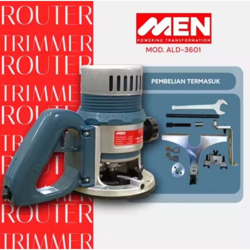 Terbaru  Mesin Router Propil Besar MEN ALD-3601 Mesin Trimmer Propil Kayu Electric Wood Trimmer 12mm