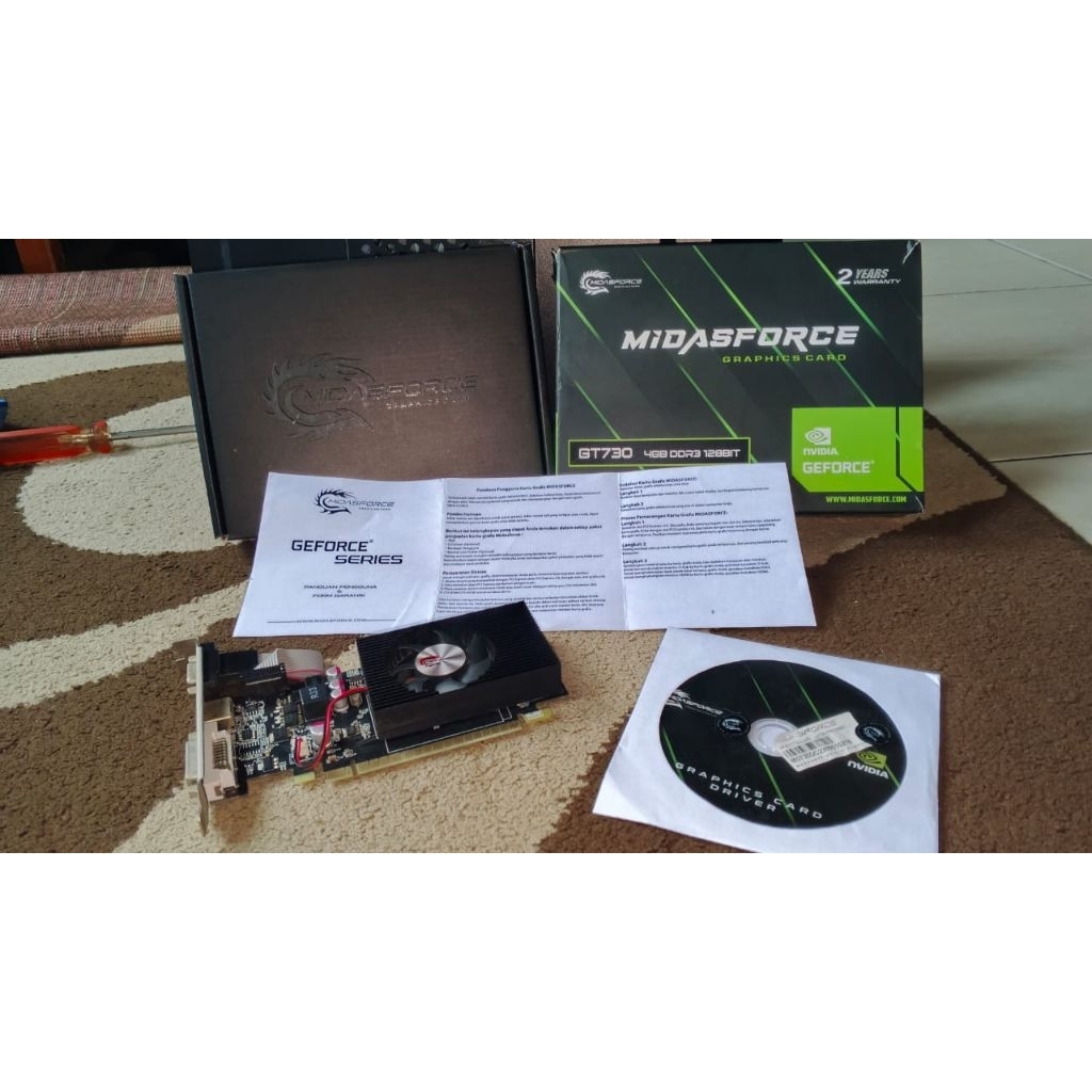 VGA GT 730 LP 4GB DDR3 MIDASFORCE BEKAS