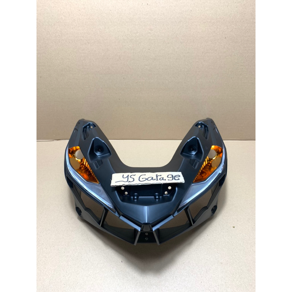 Frame + Mika Alis Lampu Depan Honda Vario 125 / 150 Led Old  Custom Black Housing Sen Orange Origina