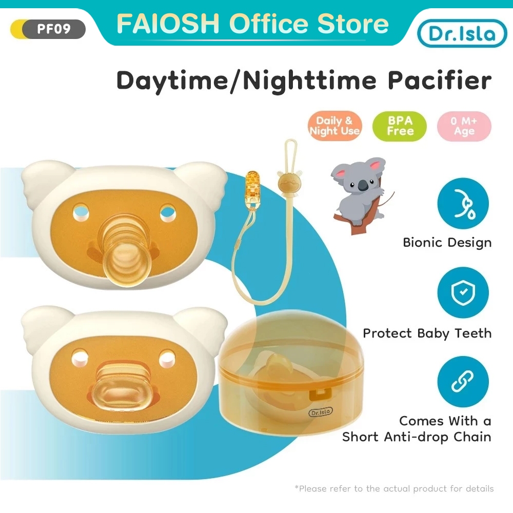 Dr.isla Empeng Bayi 0 6 Bulan BPA FREE Dot Bayi Dengan Rantai Dan Kotak Silikon Lembut Perlengkapan 