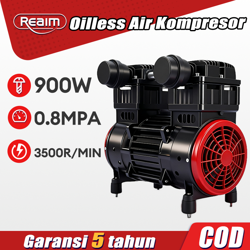 Reaim Mini Oil Free Kepala Kompresor Angin Air Compressor Mesin Listrik Direct Compresso