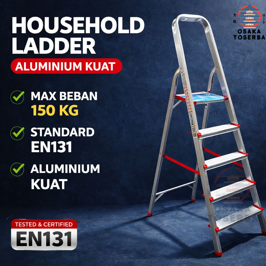 Tangga lipat aluminium 2 meter Household Ladder Dalton 2m Tangga rumah aluminium premium DALTON