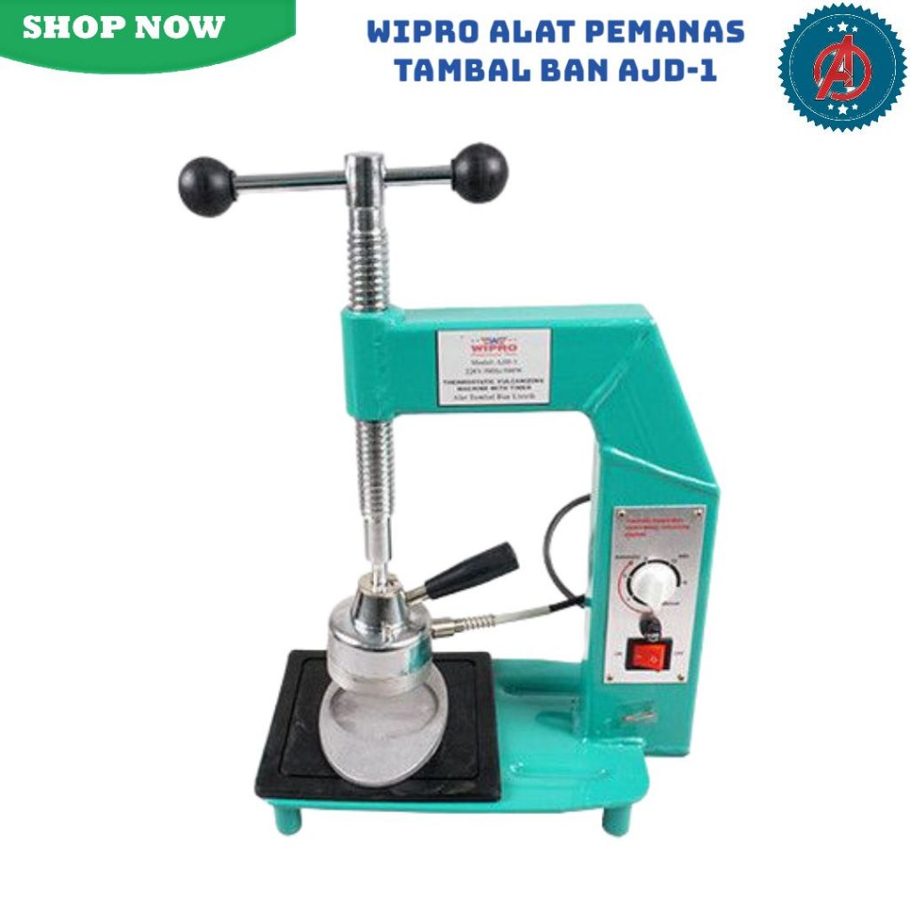 MESIN ALAT TAMBAL BAN / PRESS BAN / PRES BAN LISTRIK ELEKTRIK PEMANAS BAN TUBLESS WIPRO AJD-1