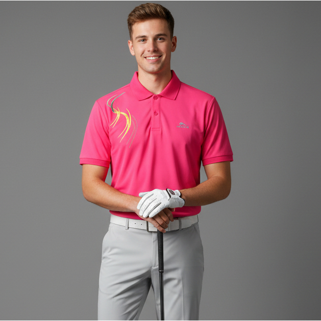 JINGUANG PINK FANTA Baju Golf Kaos Kerah Poloshirt Jersey Tenis Padel Dryfit - Buat Pria Laki-laki C