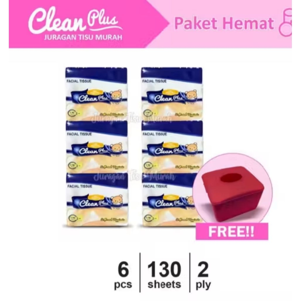 tisu pop up clean plus 130 sheet free 1 dispenser