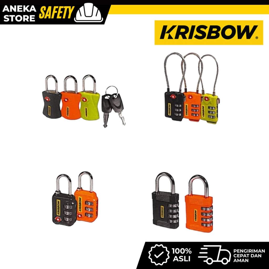 Krisbow Padlock Gembok Koper Angka / Kunci