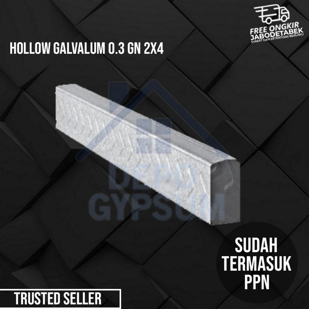Hollow Galvalum 0.3 GN 2x4 |Hollow Galvalum 0.3 GN 2x4
