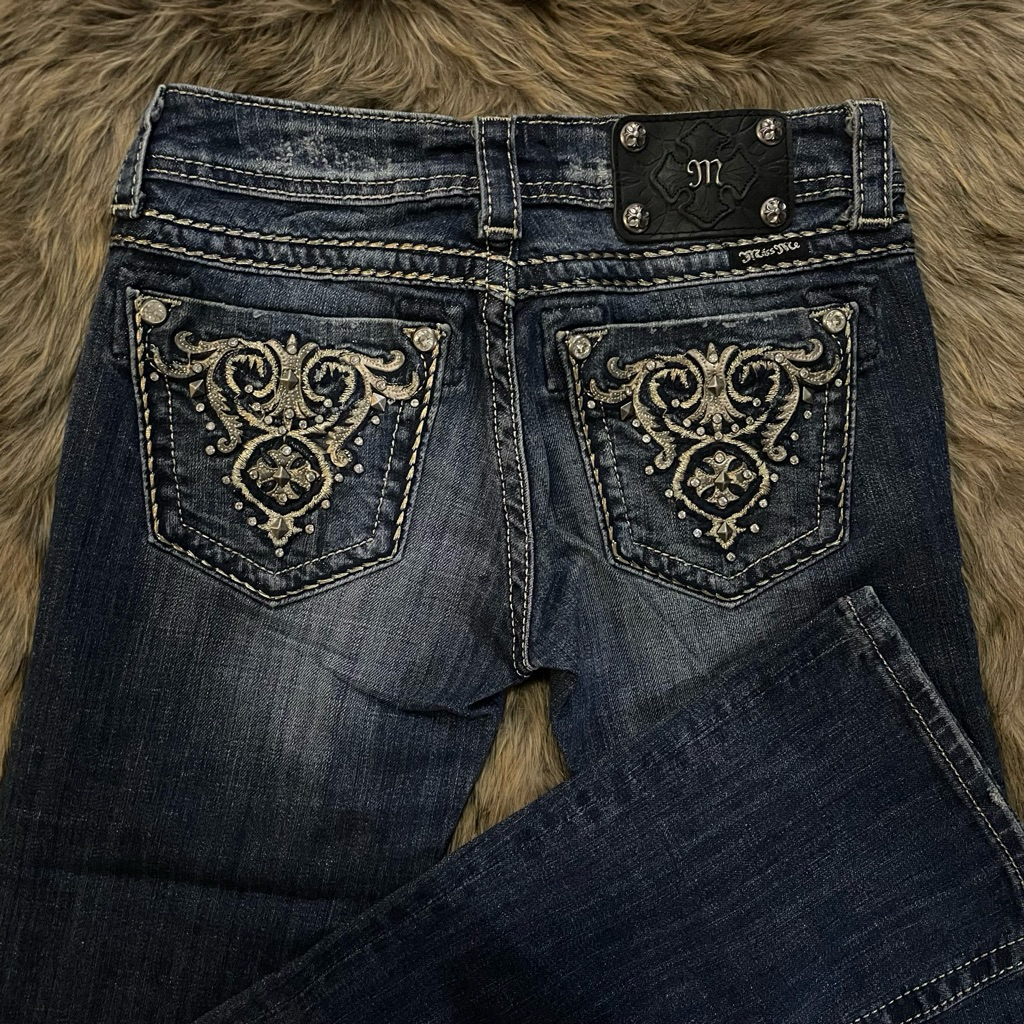 Miss Me Scroll Bootcut Jeans ©Shanovate