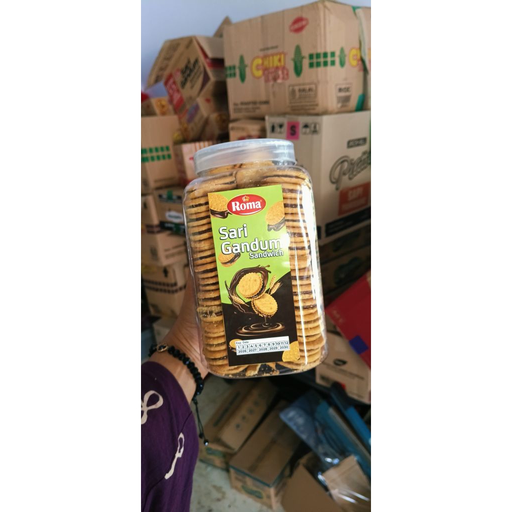 Snack ori sari gandum coklat kemasan toples 2 liter