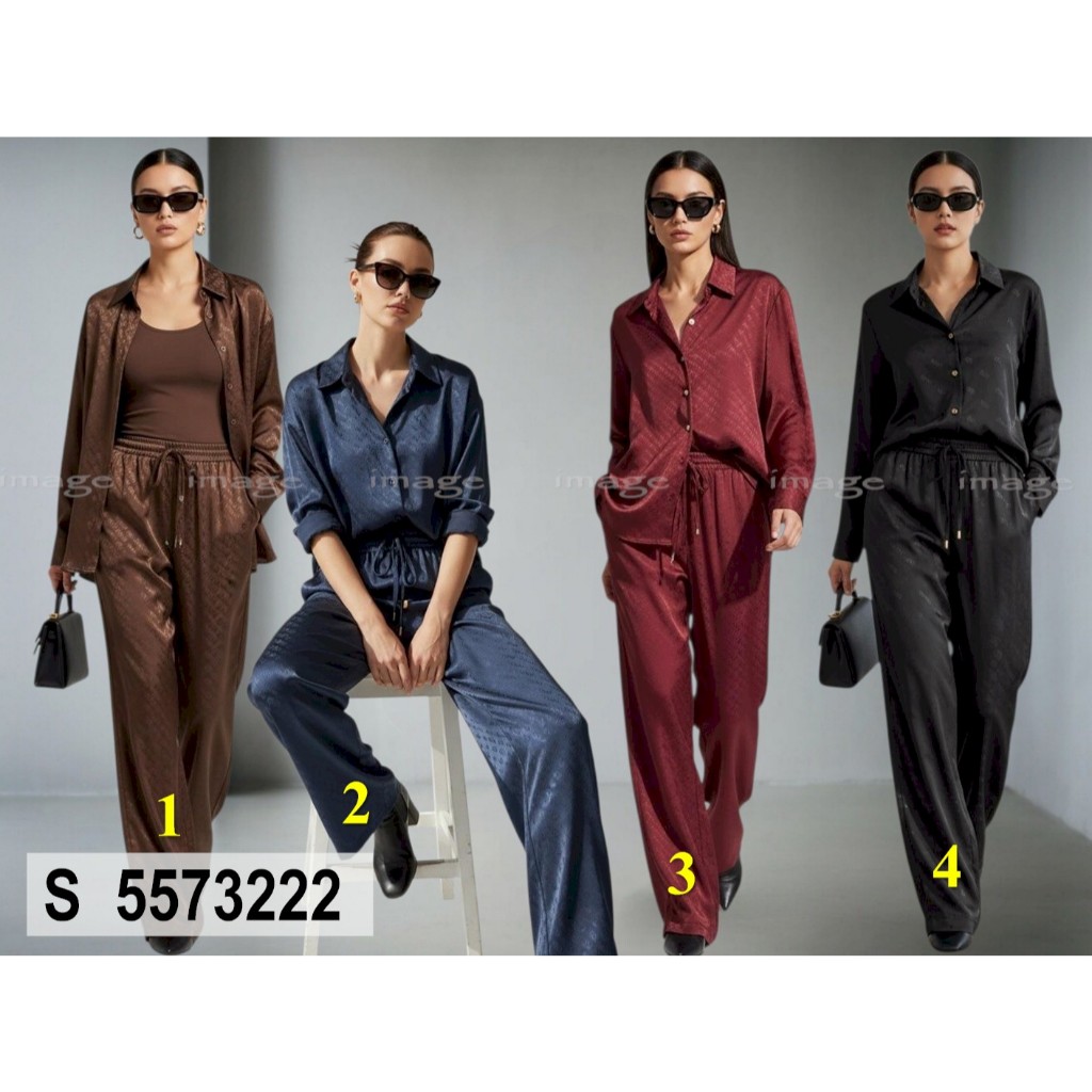 Setelan / Set Wanita Celana Panjang Satin S 5573222