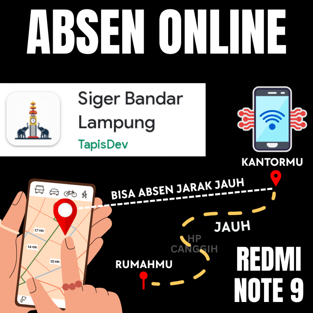 hp absen online fake gps absen jarak jauh redmi note 9 ram 4/64 hp bekas pakai 100% original garansi