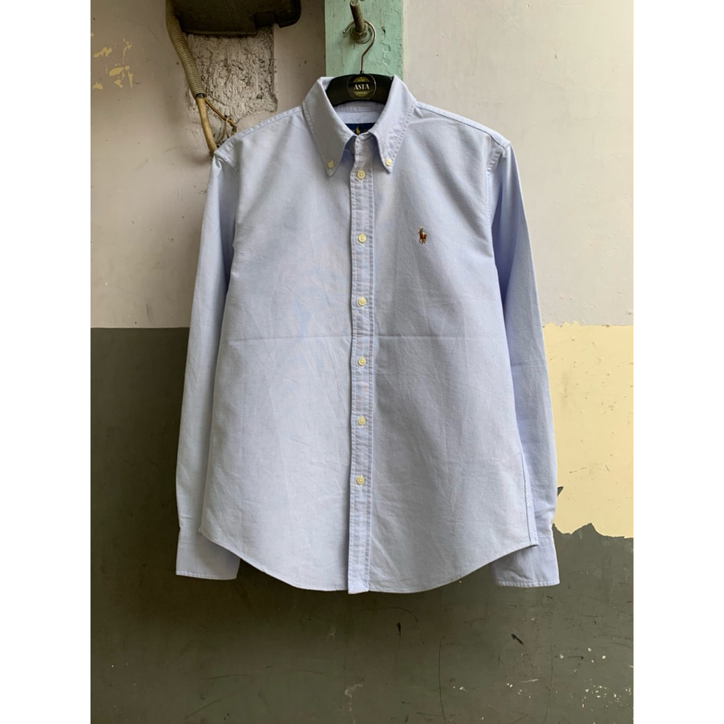 kemeja Ralph Lauren oxford polos lengan panjang preloved