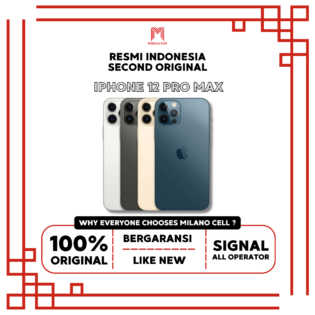 Apple iPhone 12 Pro Max Second Original Garansi Resmi Indonesia