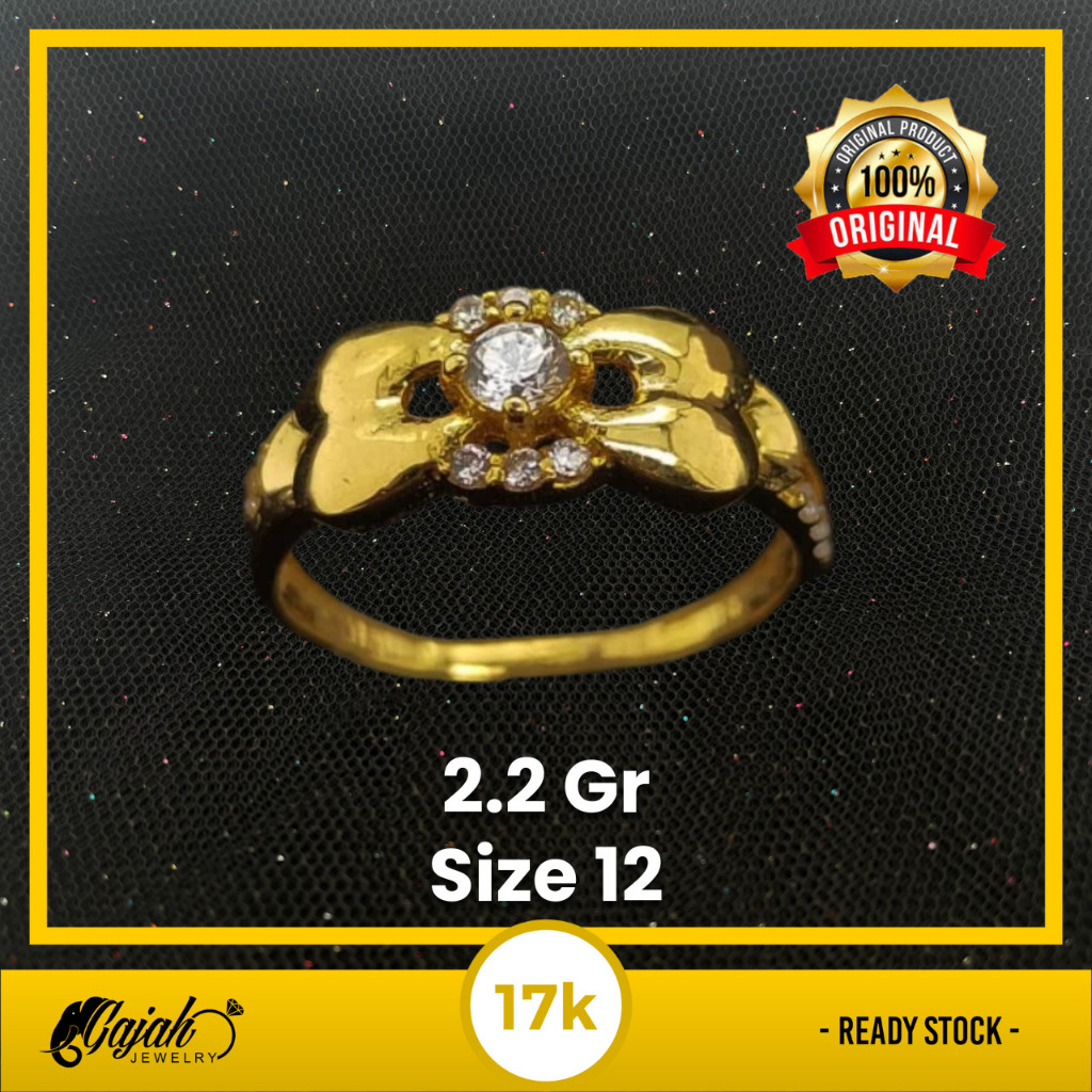 Cincin Emas 17K - Toko Emas Gajah - 2.2 Gram 2354