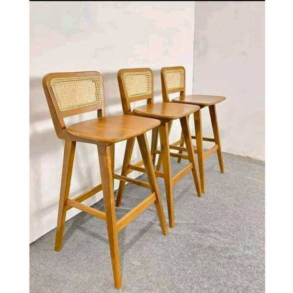 Bar Rotan Minimalis - kursi bar - kursi bar minimalis - Kursi Bar dapur - Kursi Makan bar