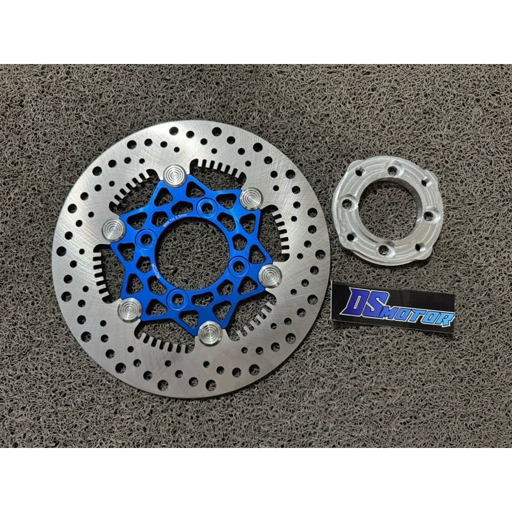disc piringan cakram rotor  220mm set adaptor plendes PNP suzuki satria 2t 2tak hiu lumba shogun sma