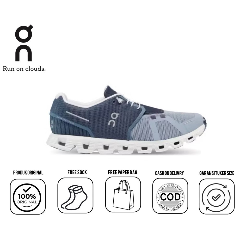 On Running - Cloud 5 Original Denim Men's Running Shoes