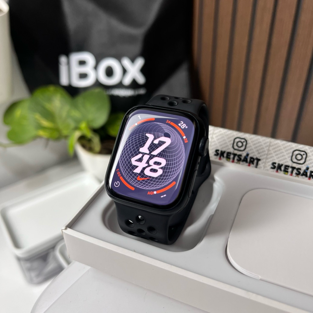 Apple Watch Series 7 41mm Nike Black iBox iwatch Strap Nike Original
