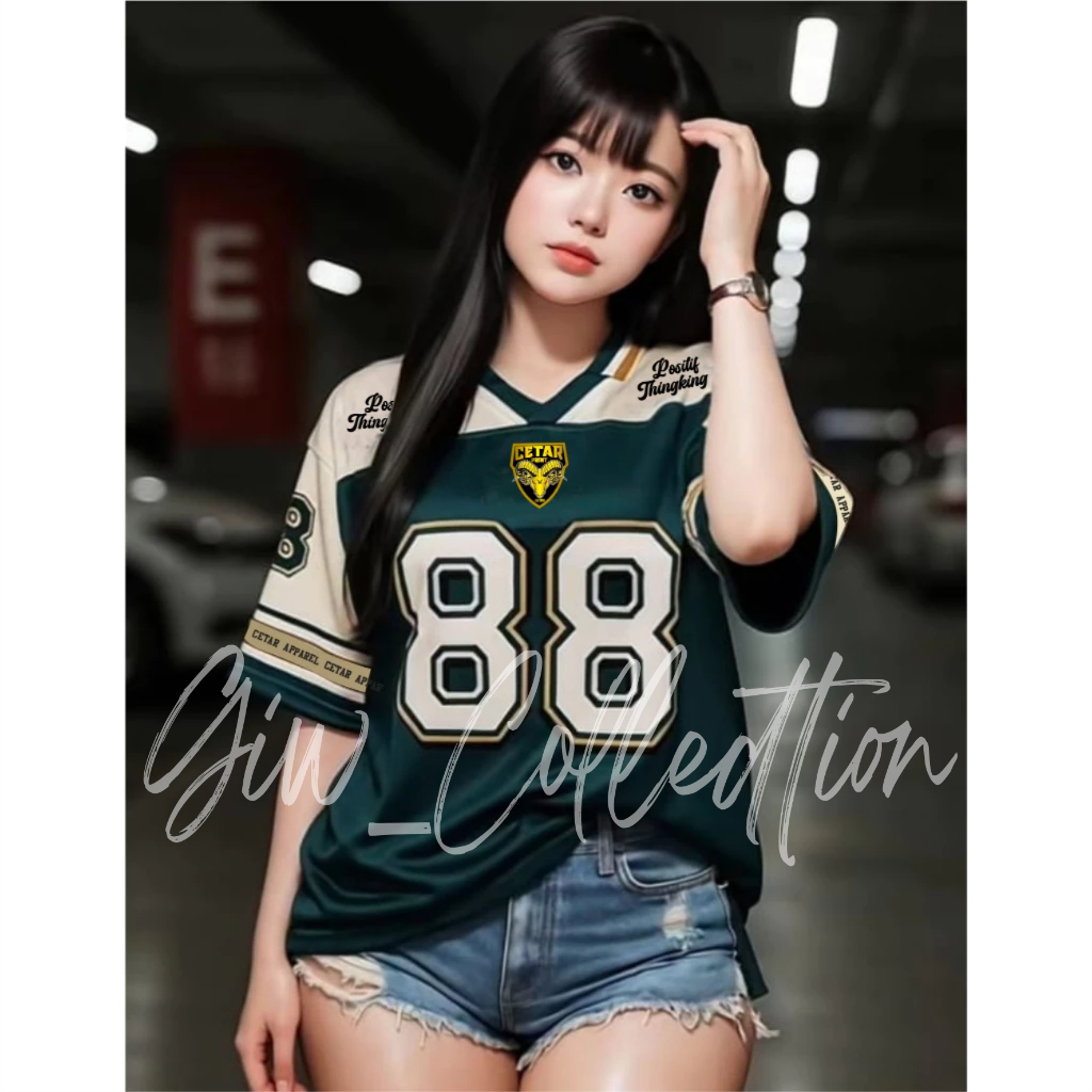 Kaos Jersey nomor Material Jersey Multiwarna Ukuran S-XXL Vintage Polos