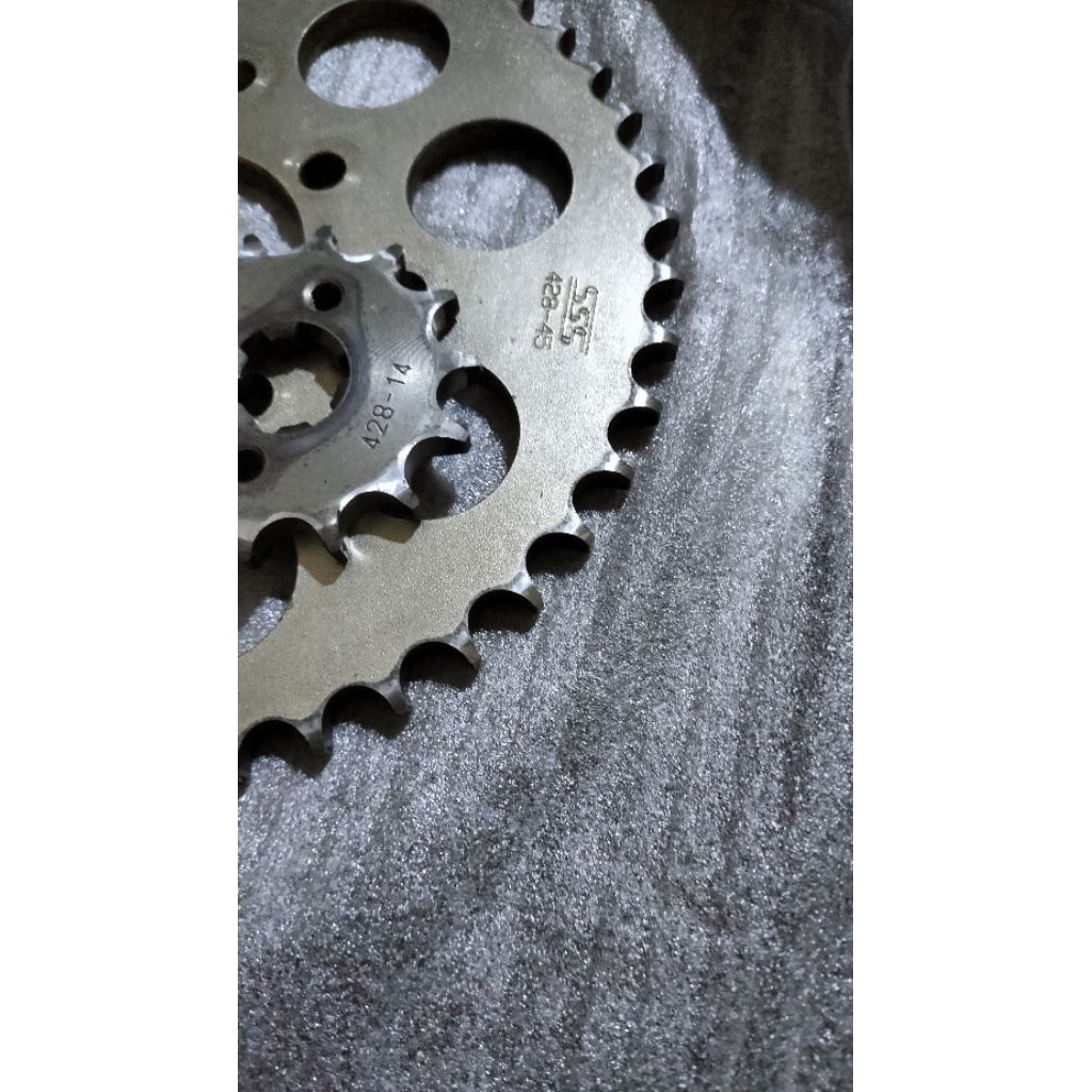 gear set sss 428 45/14 rantai rcb428 gear sss satria Fu copotan