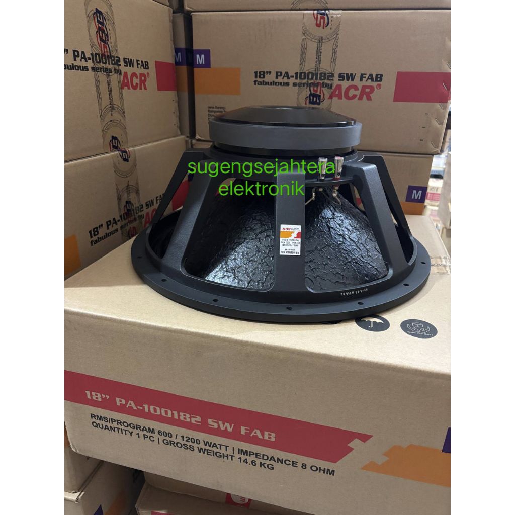 Speaker Fabulous 18 inch PA-100182 SW Original 1200 watt voice coil 4 inch