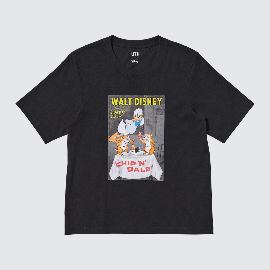 Tshirt Uniqlo x Walt Disney (Donald Duck) | UT Walt Disney Kaos Lengan Pendek - Hitam