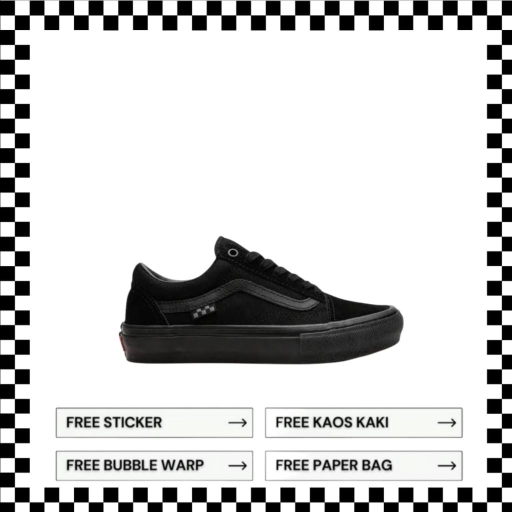 Vans Oldskool Pro Skate Full Black Original 100%