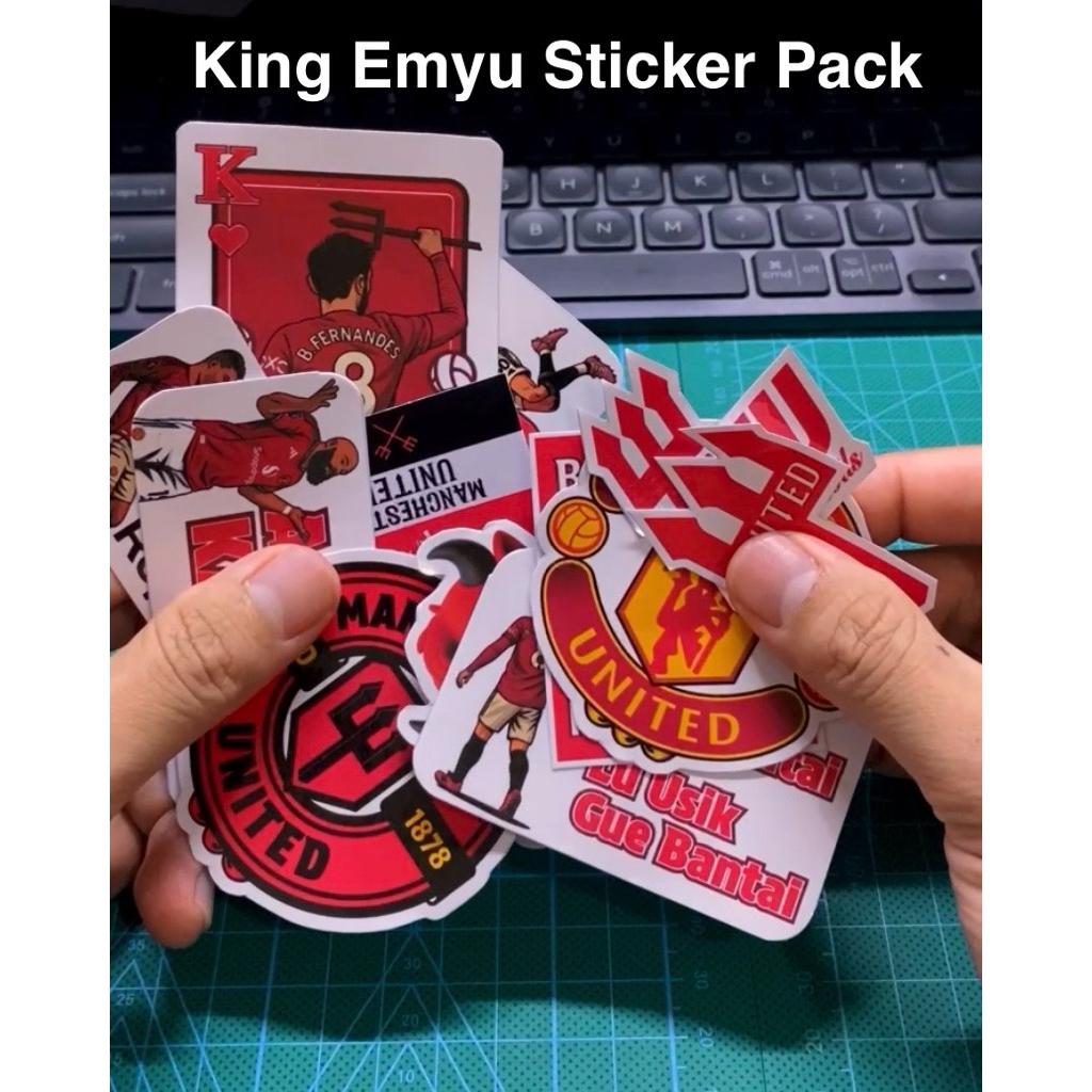 Stiker manchester united | Emyu sticker pack - king emyu series