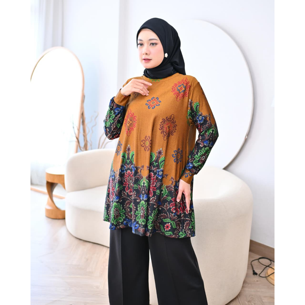 AQILA - BATIKA - Tunik Calvin Jeans Muslimah Premium