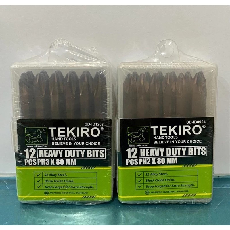 HARGA 1 BUAH / Mata obeng ketok tekiro asli bunga + plus Panjang 80 mm Mata obeng gedor tekiro asli 