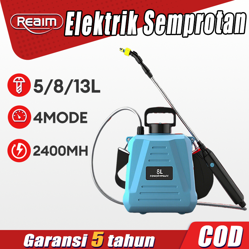 REAIM 5/8/13 Liter Semprotan Elektrik Sprayer Shoulder Type Semprot Cuci Mobil Semprotan Tanaman Tan