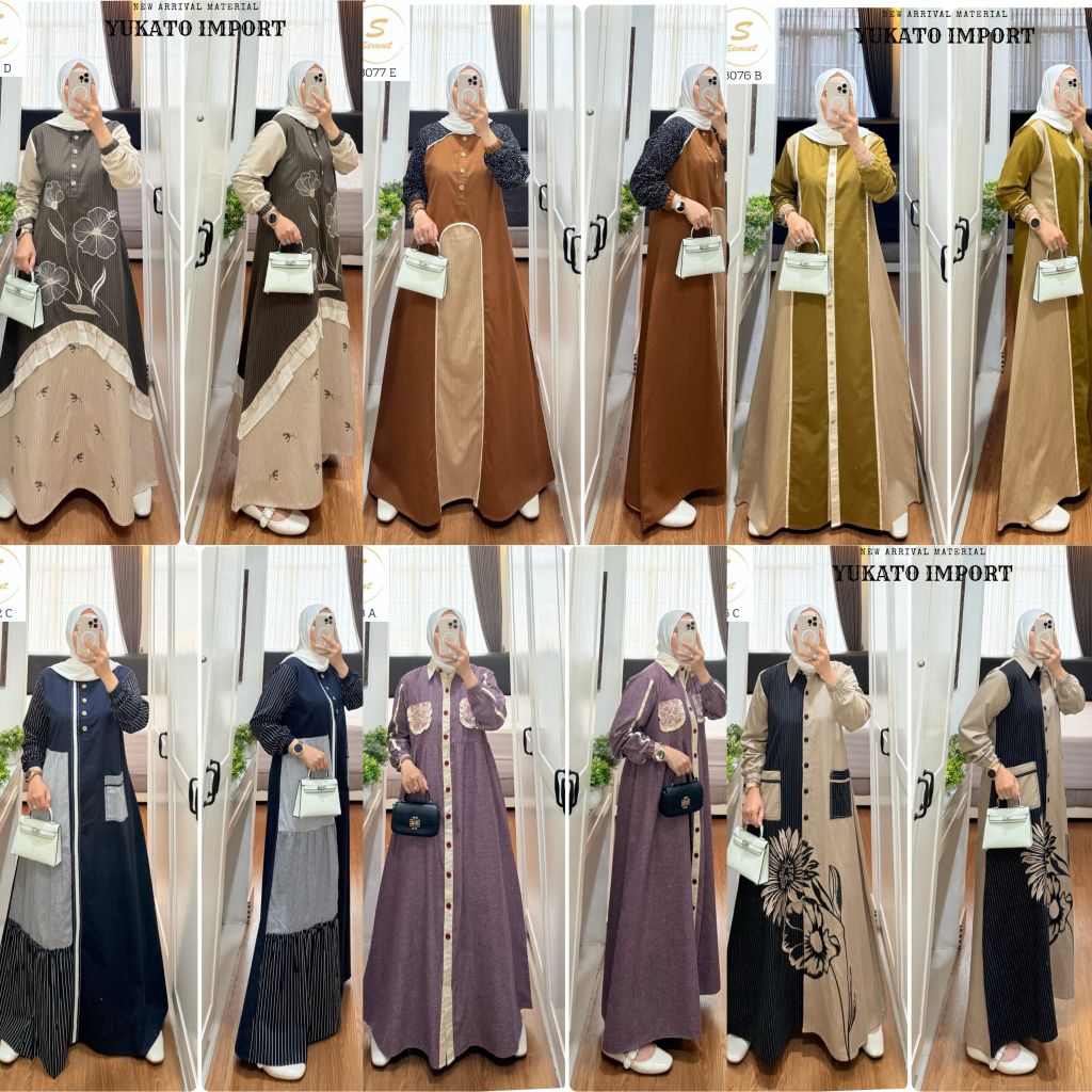 Gamis & Long Tunik Syaina By Semut Ori Terbaru (Ready)
