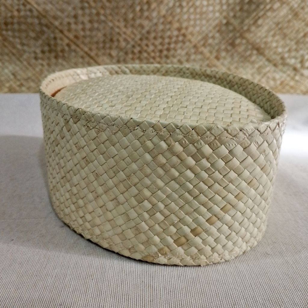 Peci Pandan Anyaman Kecil Putih Premium Songkok Premium