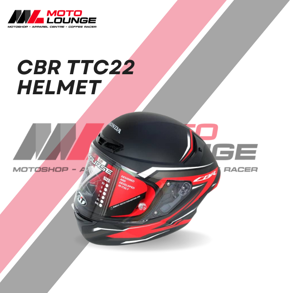 Helm Full Face Honda CBR TTC22 M Black Matte – ECE DOT SNI Original