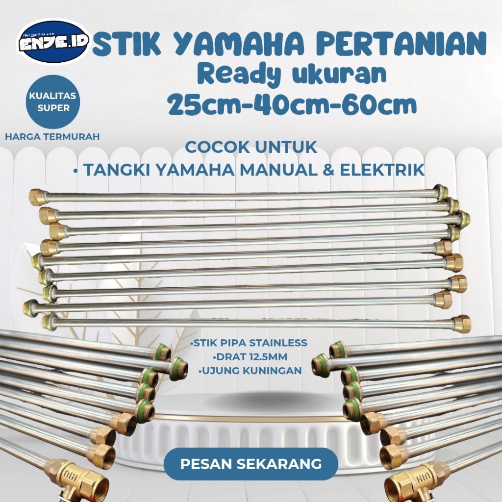 Stik spray stainless stell Ready panjang 25 cm -  40 cm - 60 cm Sprayer mesin semprot hama tangki YA