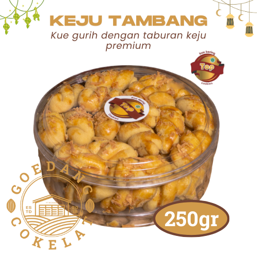 Goedang Cokelat | Kue Nastar Keju kemasan 250gr - Kue enak dan renyah - Kue keju dengan isian selai 