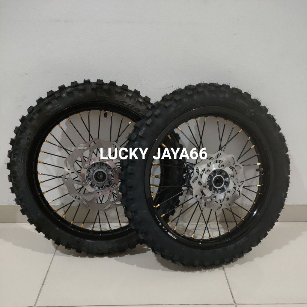 paketan velg vrossi KLX150 plus ban ring 17x160 17x160 trail cross ban 250 17 dan 275 17 ban sudah t