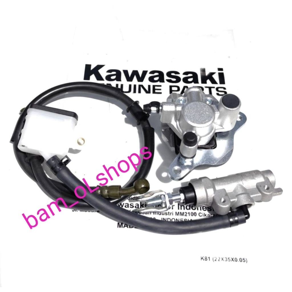 selang rem+tonjokan master rem+kaliper belakang Kawasaki klx 150 L S G BF Dtracker,klx 230