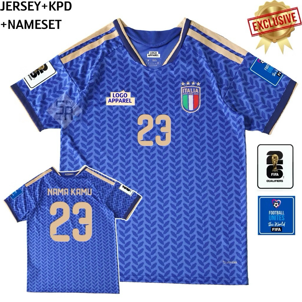 Jersey Italia Home World Cup 2026 2027 - Jersey Italia Piala Dunia Grade Original
