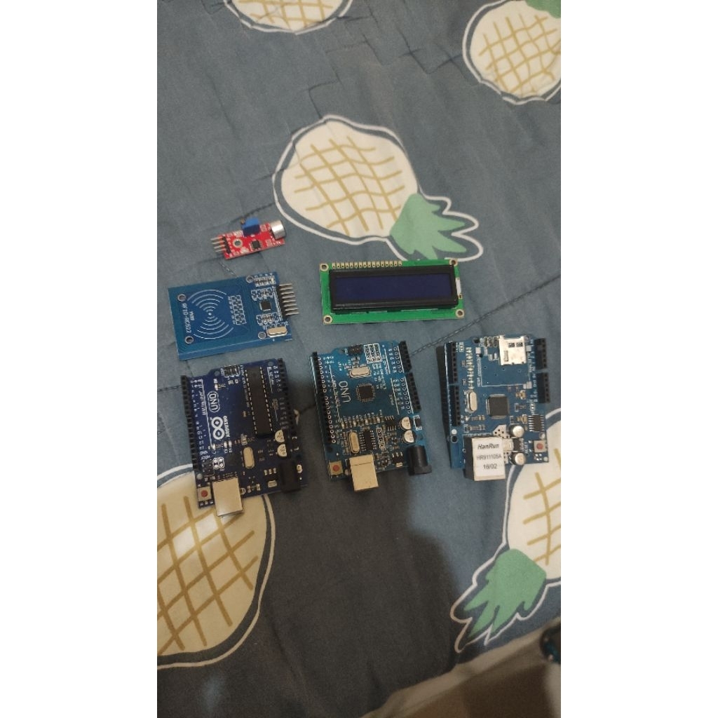 Paket Arduino Lengkap UNO + Ethernet + RFID + LCD 16x2 + Sensor ( Bekas Project )