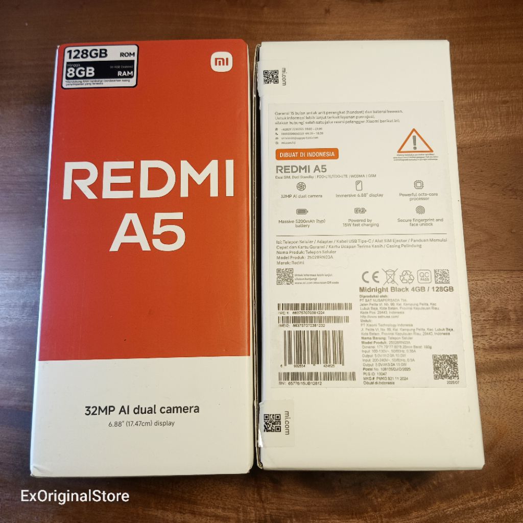 Dus Box Xiaomi Redmi A5 Original Copotan