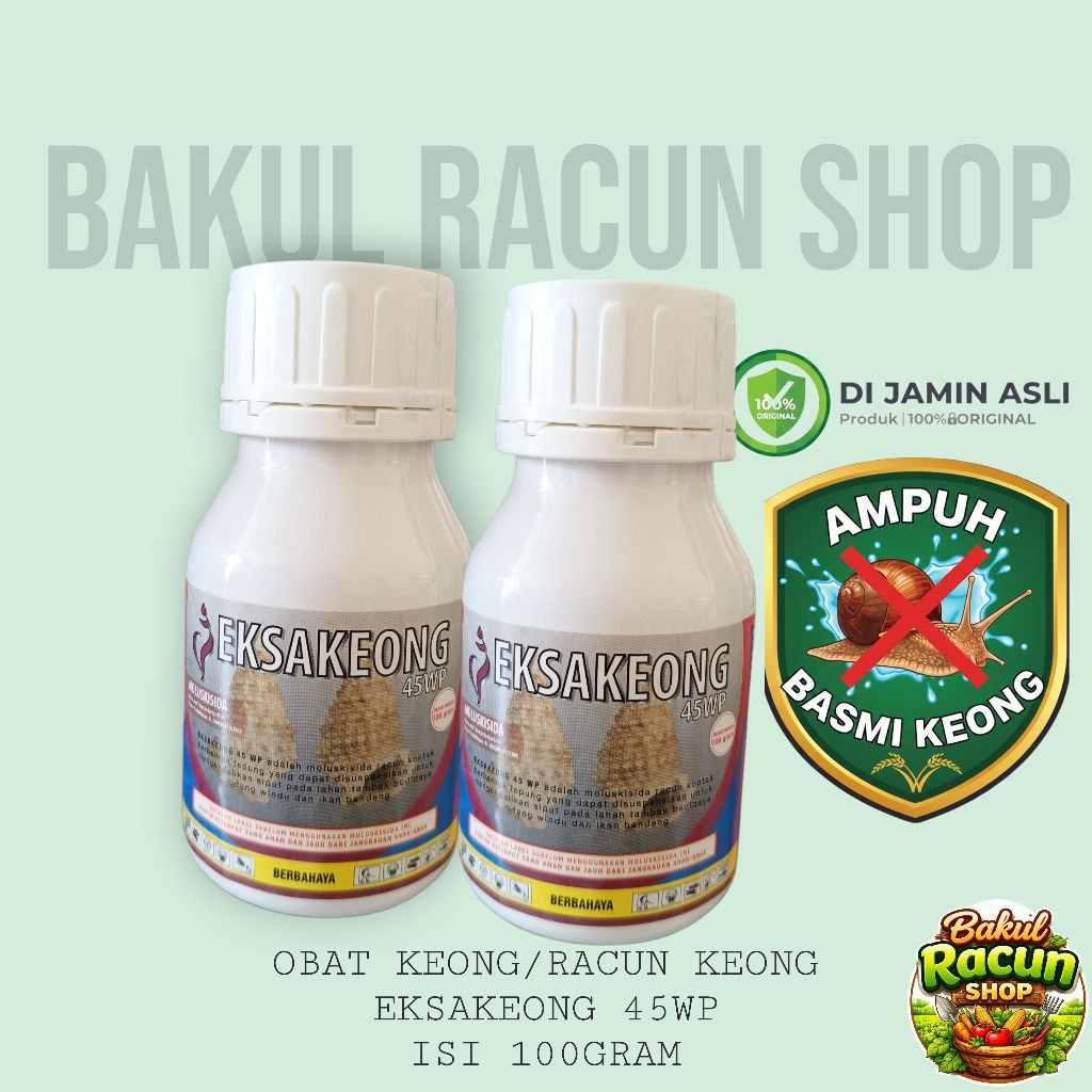obat keong/Racun keong Eksakeong 45wp isi 100gram