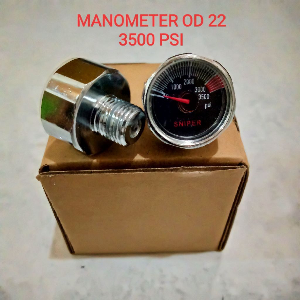 Manometer Od 22 3500 Psi, Manometer Tahan Lama Import, Sparepart Pompa Pcp
